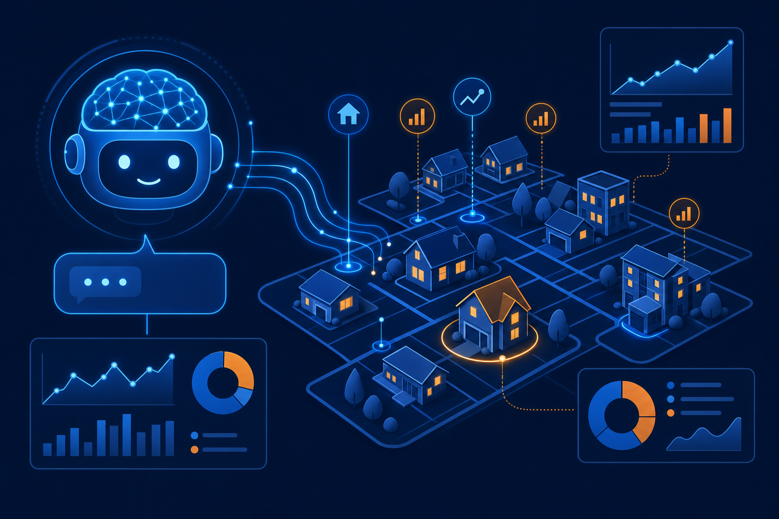 A custom AI assistant trained on a local real estate market