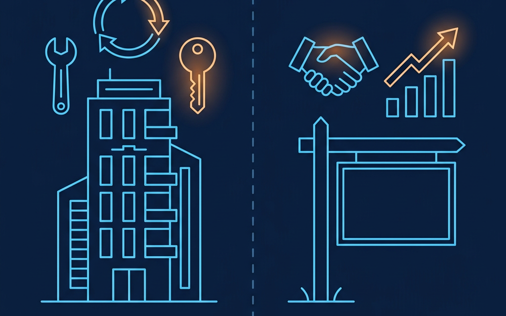 Comparison of AI tools for property managers versus real estate sales agents